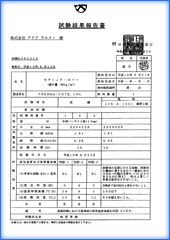 日本塗料検査協会・試験結果報告書